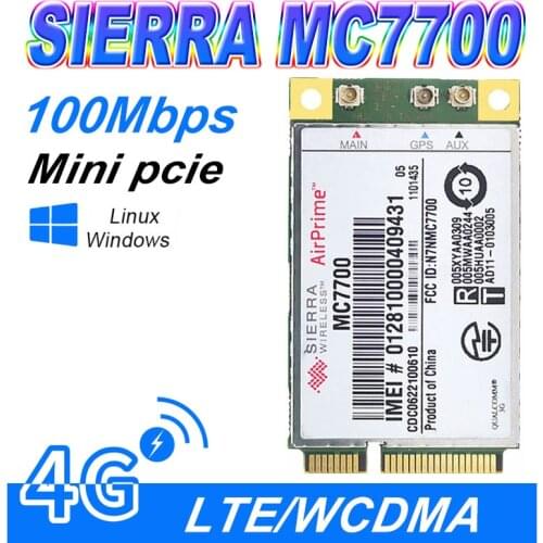 Mini PCI-E 3G WWAN GPS module Sierra MC7700 PCI Express 4G HSPA LTE 100MBP Wireless WWAN WLAN Card GPS Unlocked Free shipping 4G