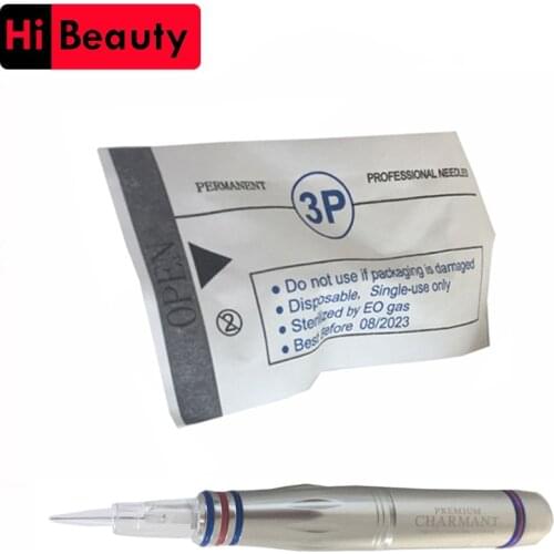 40pcs/lot Disposable Sterilized 8mm Screw Tattoo Needles Cartridge Tip 3P 3RL For Premium Charmant Liberty Permanent Machine