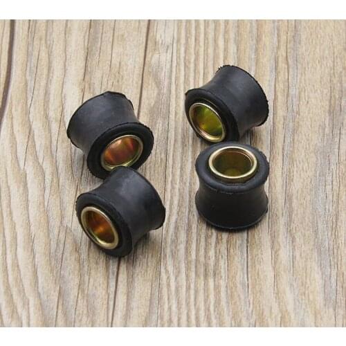 Fit For Dual Sport Off-Road Street High Quality 4pcs Black Rubber 10mm Motorcycle Bike Rear Shock Absorber Bush Spare Part