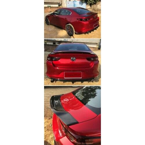 Fit for 2020 next-generation Mazda 3 Angkesaila modified special carbon fiber R tail pressure wing fixed wind wing paste spoil