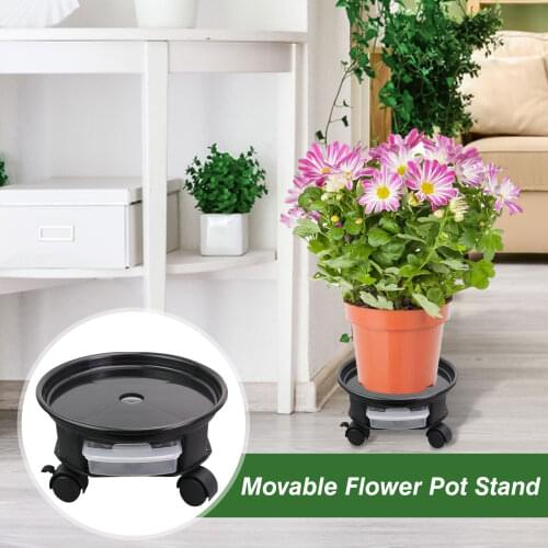 Movable Flower Pot Stand Plant Saucer With Storage Tank And Wheels Movable Plant Stand For Moving Heavy-duty Flower Pots