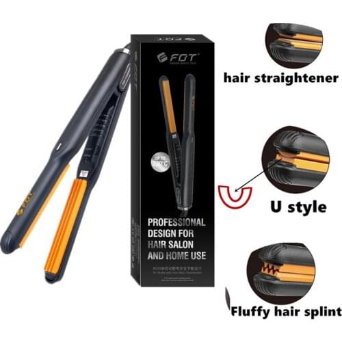 Professional hair straightener&curlers Fluffy hair splint U style 3 models CN/EU/UK/US Plug