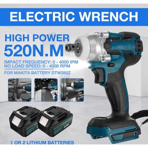 Impact Wrench Cordless Brushless Electric Screwdriver Speed Rechargable Drill Driver Home Power Tool For Makita 18V Battery
