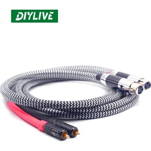 DIYLIVE QED Signature Edition RCA to Carnon audio signal line XLR balance line carbon fiber Carnon head line