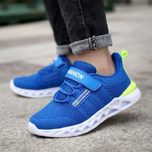 Spring Summer Kids Sport Running Shoes Boys Sneakers For Girls Breathable Mesh Hook&Loop Children Casual Shoes Basket Enfant