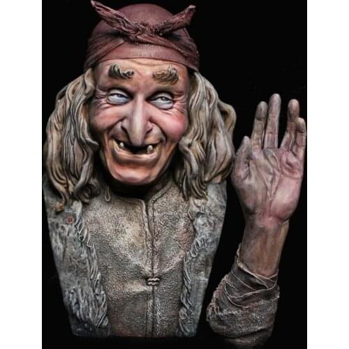 1/4 ancient warrior smile bust Resin figure Model kits Miniature gk Unassembly Unpainted