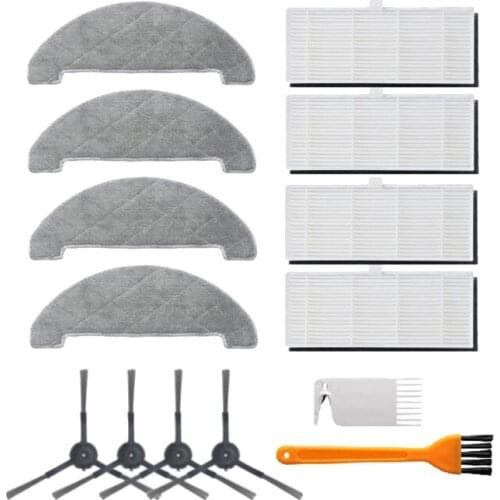 14Pcs Side Brushes Mops Cloths Hepa Filter Accessories Parts for XIAOMI VIOMI S9 Robot Vacuum Cleaner
