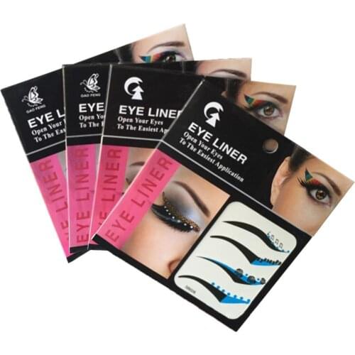 2 Pairs Reusable Eyeliner Stickers Water Transfer Eye Stickers Tattoo Stickers Anti-smudge And Smoky Makeup Eye Shadow Stickers