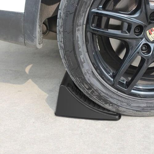 2pcs/set Tire Support Pad Car Tyre Slip Stopper Control Wheel Alignment Block Car Auto Anti-slip Block Rubber Car Accessories