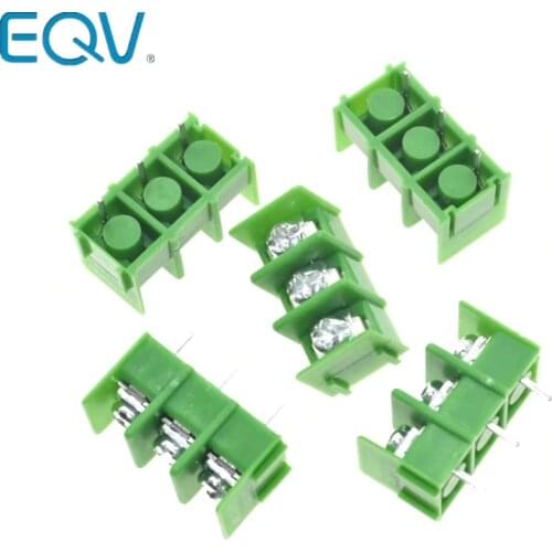 20PCS/LOT KF7.62-3P 7.62mm pitch pcb screw block Splice connector terminal KF7.62 3Pin Green ROHS Can be connected