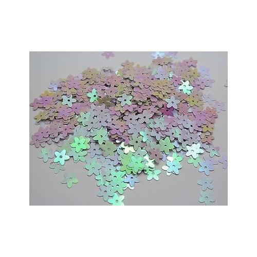 2000 White AB 10mm Flowers Loose sequins Paillettes Sewing Wedding Craft