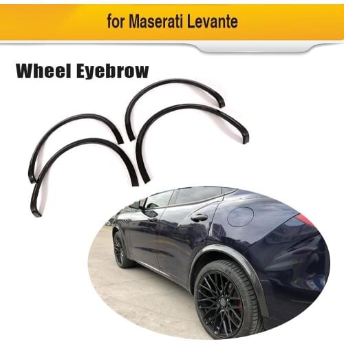 4pcs Wheel Eyebrow Mudguards For Maserati Levante 2017 2018 Carbon Fiber Fender Flares Arch Wheel Eyelid