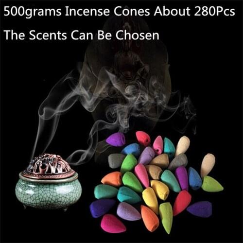 500Grams About 280Pcs Bullet Head Backflow Tower Incense Cones Regulating Emotion Use In The Home Office Teahouse Tower Incense