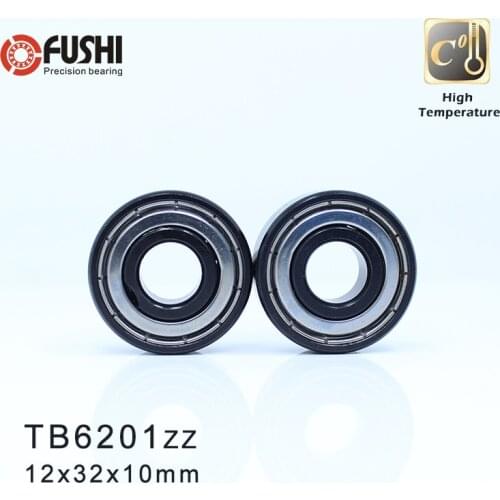 6201ZZ High Temperature Bearing 12*32*10 mm ( 2 Pcs ) 500 Degrees Celsius Full Ball Bearing