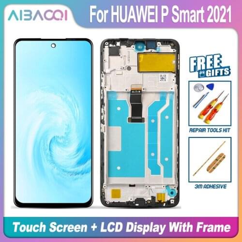 AiBaoQi Brand New HUAWEI P Smart 2021 Touch Screen LCD Display+Frame Assembly Replacement For Huawei Y7A/Honor 10X Lite Phone