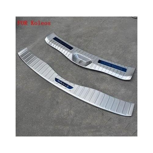 Car accessories Stainless Steel Rear Bumper Protector Sill Trunk Tread Plate Trim for Renault Koleos 2009-2018 Car styling