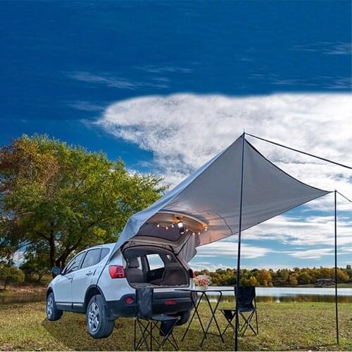 Car Awning Camper Awning Car Camping Tent Multifunctional Trunk Tent Waterproof UV Portable Camping Tent Automobile Rooftop Rain