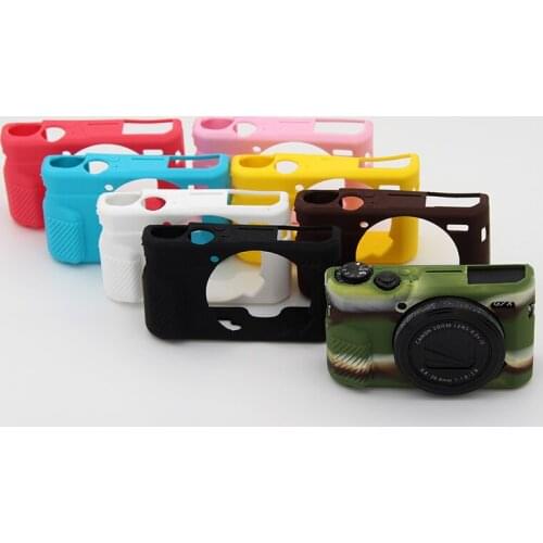 Camera Case Bag New Silicone Camera Case For Canon G7X Mark 2 G7X II G7X2 G7XII Protective Body Cover Bag with Lens Cap 8 Colors
