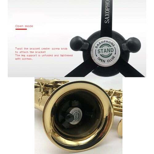 Black Holder Tripod Stand Holder Portable Foldable for Soprano Saxophone