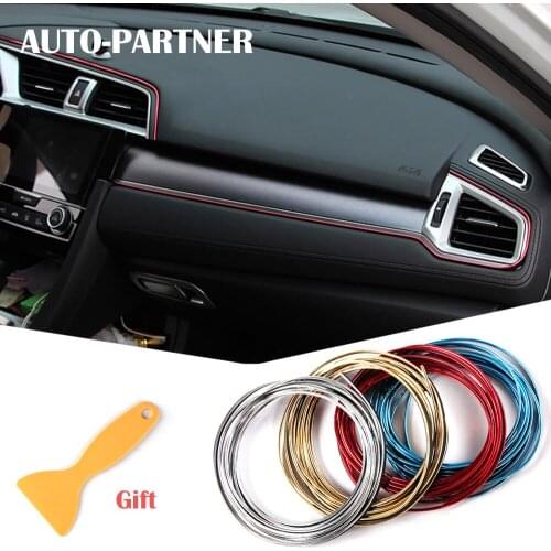 AUTO-PARTNER 5 Meters car interior gap colour strips for Citroen c3 c4 c5 xsara picasso c1 c4l berlingo