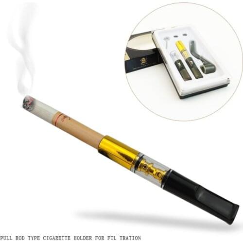 Pull Rod Type Cigarette Holder for Fil Tration,Smoke Clean Cool,Detachable Circulating Filter Pipe Mens Smoking Props With Pipe