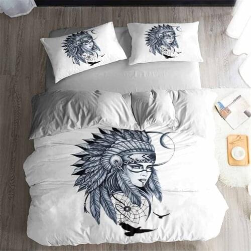 HELENGILI 3D Bedding Set Indian culture Print Duvet cover set bedclothes with pillowcase bed set home Textiles