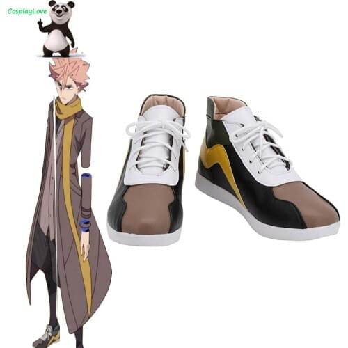 ID:INVADED Sakaido White Black Shoes Cosplay Long Boots Leather Custom Made