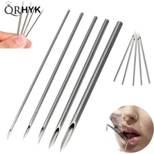 10/20Pcs Piercing Needles Mixed 12/14/16/18/20G Sterile Disposable Body Piercing Needles For Ear Nose Navel Nipple
