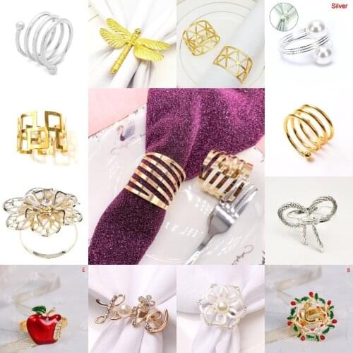 1pc Serviette Rings Napkin Holder West Dinner Towel Napkin Ring Party Wedding Christmas Decoration Table Decoration Accessories