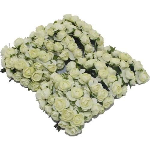 Cream Paper Rose 144lü Paper Roses Handmade Ornament Decoration Design Artificial Flower Arrangement хна для мехенди henna bride veil welon