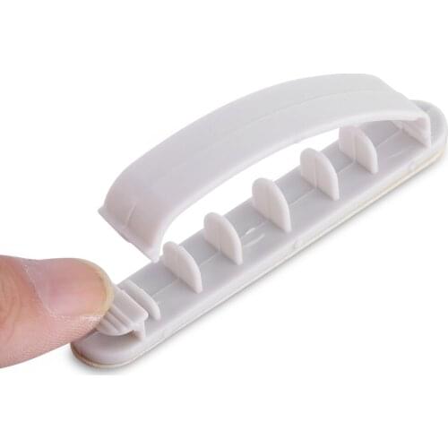 10Pcs Desktop Cable Holder 3 Size Clip Line Organizer Tool Cord Management Hooks For Office Home​​ Usage White Card Line