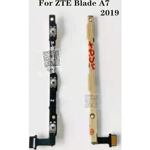 Original Power ON OFF Volume Side Buttons Flex Cable For ZTE Blade A7 2019 Power Switch Side Key Connector Replacement Part