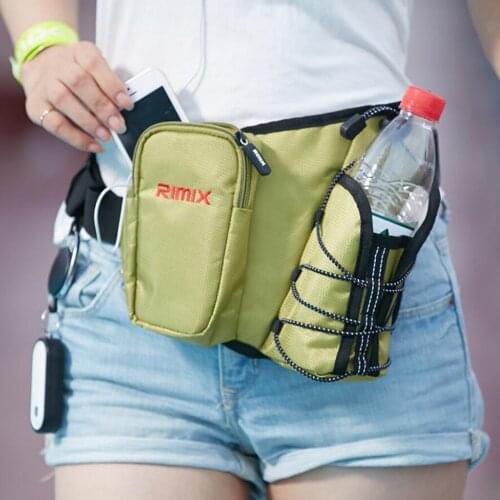 Running Belt Waist Pack with Water Bottle Holder for Men Women Waist Pouch Bag Reflective Fit 6 inch Smartphones