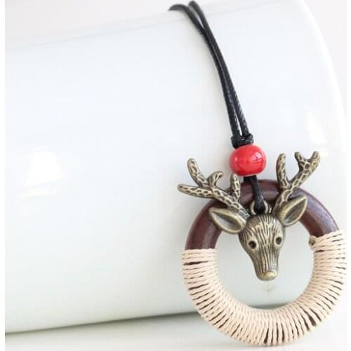 Deer shape Drop shipping Hand made DIY Ceramic fashion Necklaces for women Jewlery&Accessories Hand made #5021