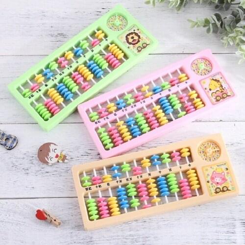Calculator Abacus Montessori Beads Colorful Cartoon Counting Frame Abacus Learning Tool Toys Math Tools For Primary School