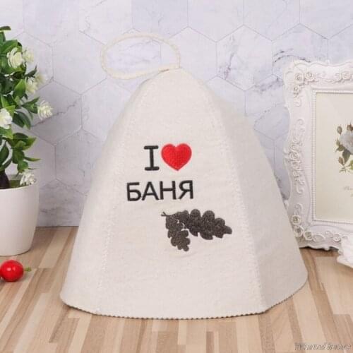 Wool Felt Sauna Hat Anti Heat Russian Banya Cap For Bath House Head Protection F17 21 Dropshipping