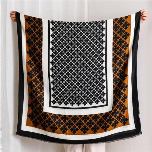 New style Autumn and winter womens cotton material scarves lady Sunscreen silk beach shawl Luxury Leopard Print Cotton scarf