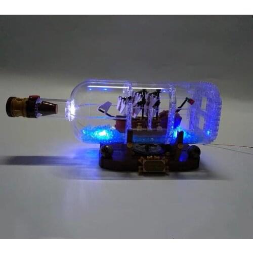 LED light for Pirates Ship bout blocks Ship in a Bottle Compatible with 21313 16051 blocks bricks lepinBricks lepinbrocks toys