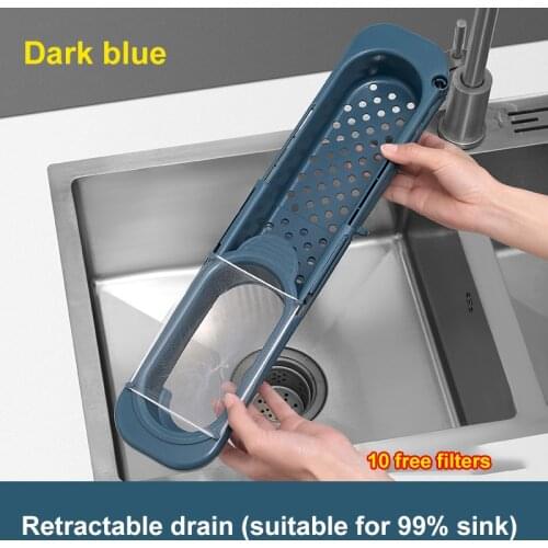 Telescopic Sink Shelf Kitchen Storage Rack Soap Sponge Drain Rack Basket Faucet Holder Adjustable Bathroom Sink Organizer Case
