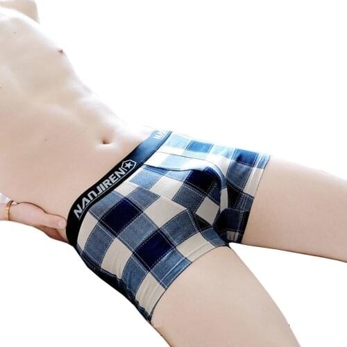 2021 4Pcs Men Boxers Shorts Underwears Mens Home Underpants Printed Male Panties Cuecas Cotton Soft Male Panties Homme Underwear