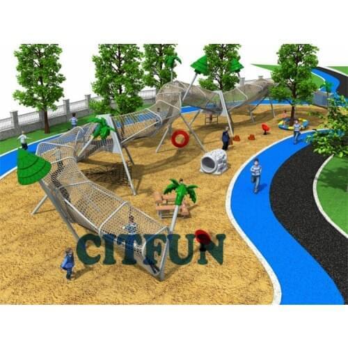 High Quality Multi-function Challenge Rope Climber children outdoor climbing set ,Outdoor Playground Web climber OP18-214A