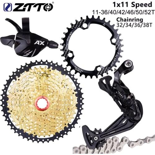 ZTTO MTB 1*11 Speed Group Set 11s 42t 46t 50t Cassette 11s K7 freewheel 11v Chain chainwheel chainring with Hanger Extension