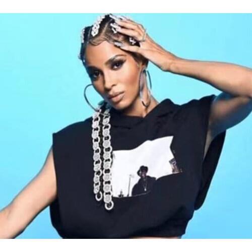 Crystal Circle Long Hair Chain Clips Headband Hair Jewelry for Women Rhinestone Braided Hair Combs Headpiece Hair Accessories