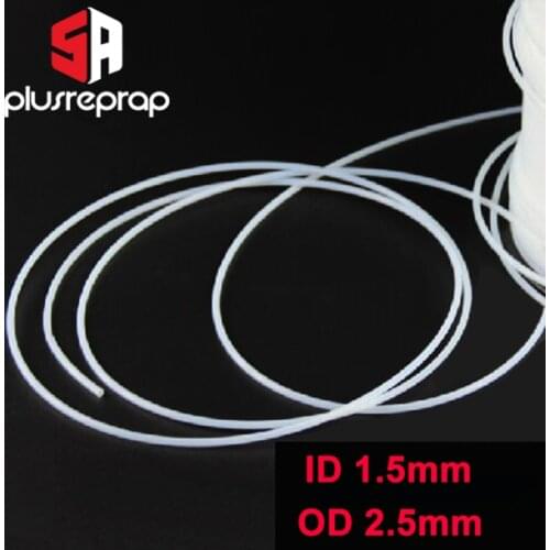 1Meter 1.5mm x 2.5mm / 0.8mm x 1.2mm PTFE Tube For 3D Printer Parts