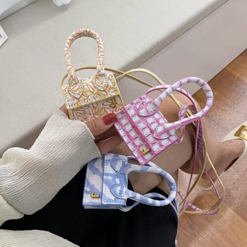 2 Pieces Square Flap Bag Fashion New Quality PU Leather Womens Small Handbag Crocodile MINI Shoulder Bags Crossbody Purses