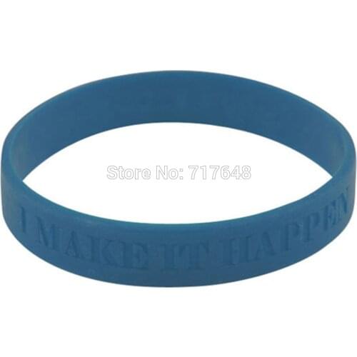 200pcs I MAKE IT HAPPEN wristband silicone bracelets free shipping by FEDEX