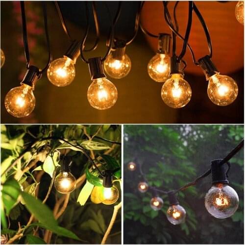 8m 25 LED Strings Lights Garland Balls Outdoor Waterproof Globe Bulb Holiday Lighting Wedding Party Decoration Fairy Lights