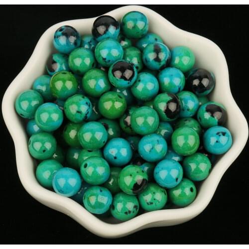 Natural Stone Beads Round Chrysocolla Beads for Jewerly Making DIY Bracelet Necklace 4 6 8 10 12mm Loose Minerals Beads 15