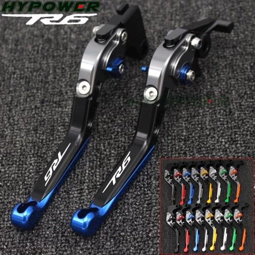 For YAMAHA R6S CANADA VERSION 2006 R6S EUROPE VERSION 2006-2007 Motorcycle Folding Extendable Brake Clutch Levers LOGO R6