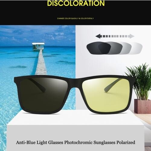Feishini Yellow Anti Blue Light Glasses Blocking Filter Reduces Eyewear Strain Clear Gaming Computer Photochromic Glasses Men